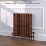 CI-SH645-10-MET-COPPER-LS01 - Shelbourne 3 Column Victorian Cast Iron Radiator H645mm x W638mm CI-SH645-10-MET-COPPER-LS01 - Shelbourne 3 Column Victorian Cast Iron Radiator H645mm x W638mm